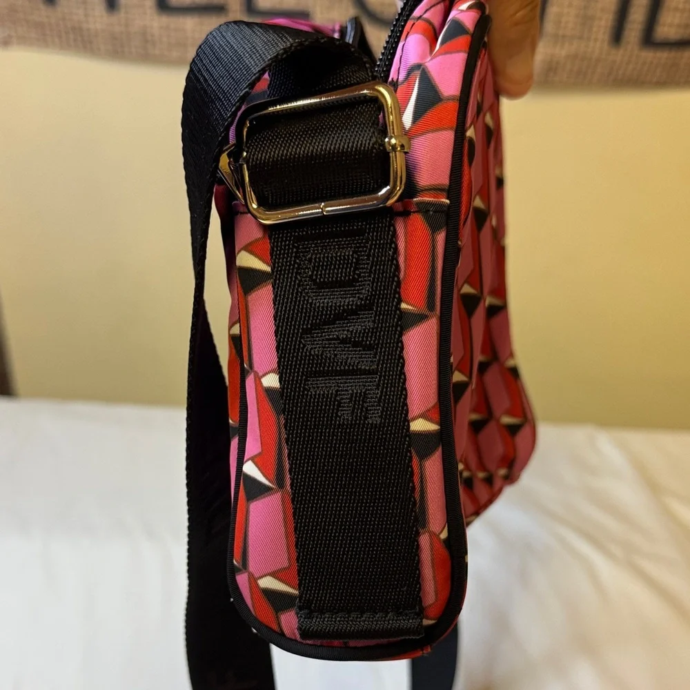 Diane von Fürstenberg x Target Geometric Crossbody Bag Pink Red Black Cube Print